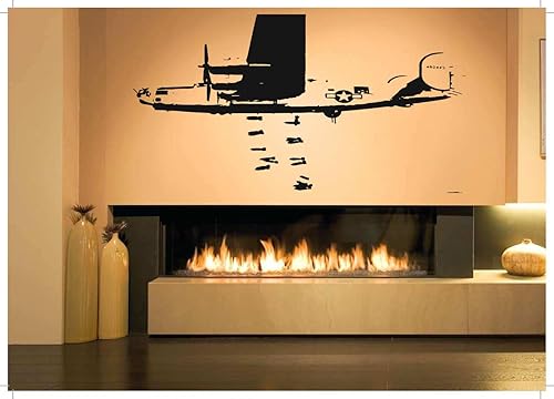 Decoración de la habitación de pared calcomanía decorativo de vinilo calcomanía Mural bombardero WW Jet aviones as121