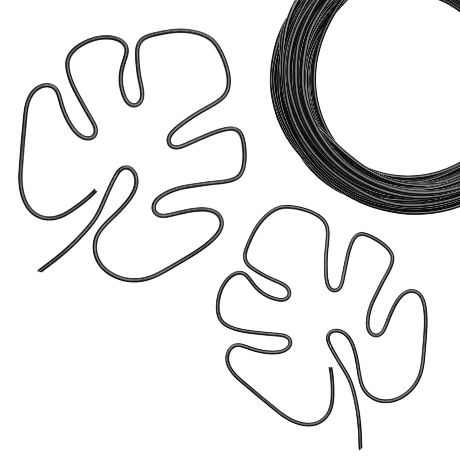 Vaessen Creative Basteldraht und Schmuckdraht 26 m x 3 mm Schwarz – Flexibler Draht zum Basteln für Blumenkranz, Scmuckherstellung und Modellbau