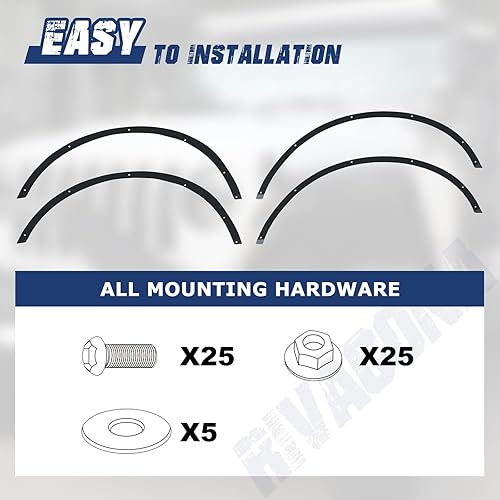 Miniatura 7 de Guardabarros delantero y trasero para Ford Bronco 2/4 puertas 2021 2022 2023 (no para Bronco Sport o Raptor), borde de guardabarros de acero