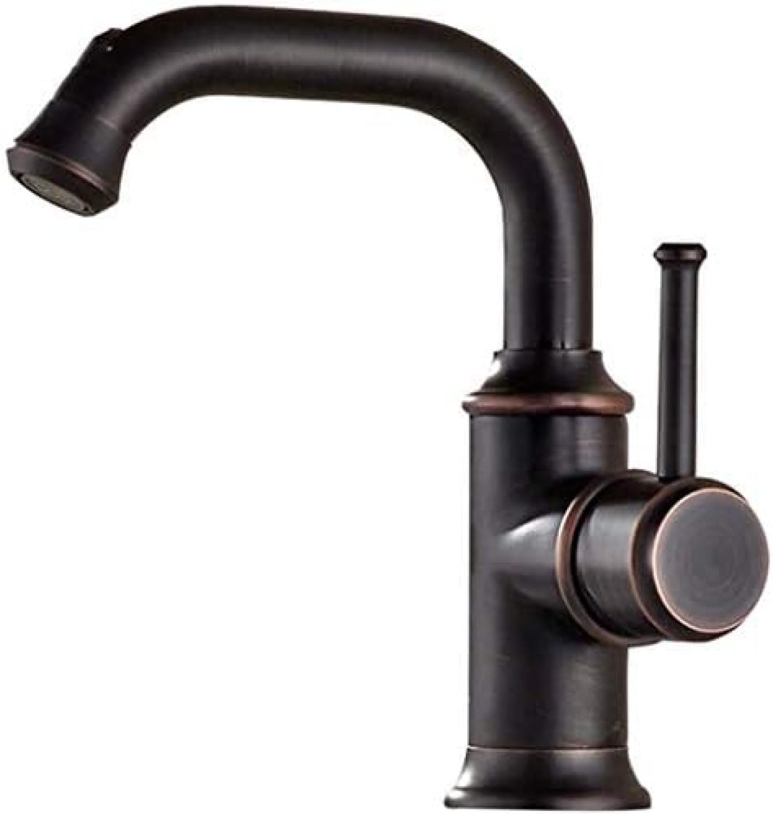 Robinet de salle de bain noir mitigeur eau chaude et froide - 5