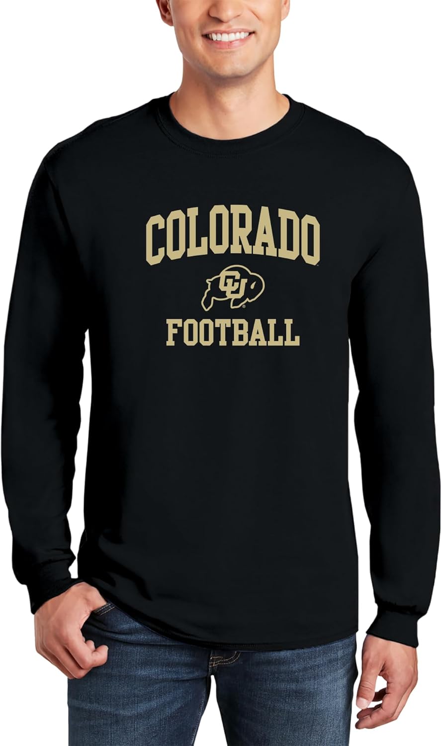 NCAA Arch Logo Football, Team Color Long Sleeve, College, University - Image 2