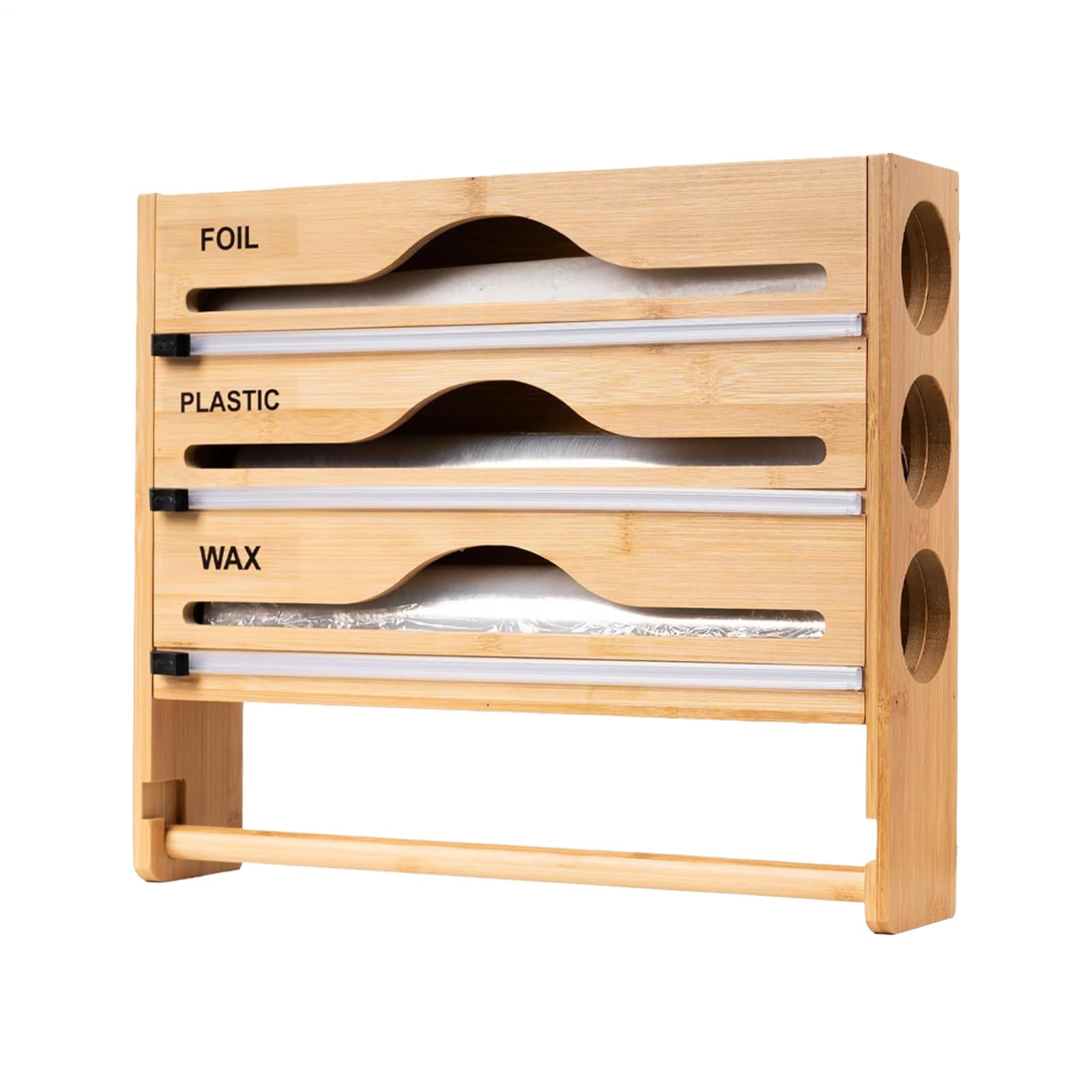 Dispensador De Film para Cocina con Cortador Contenedor Organizador