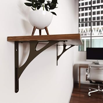 Shelf-Made Manhattan Decorative Shelf Bracket, Bronze, 12-inches, Sold as Single Bracket, Mounting Hardware Not Included
