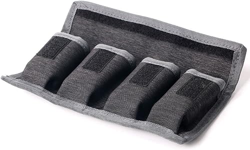 gofidin Bolsa de batería para cámara DSLR, funda de transporte (4 bolsillos), batería AA, cámara réflex digital, accesorios para NikonCanonSony (4