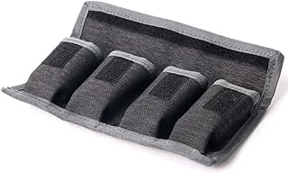 gofidin DSLR Camera Battery Bag Pouch Holder Carrying Case (4 Pocket) AA Battery DSLR Camera Digital Accessories for Nikon/Canon/Sony(4 Slots)