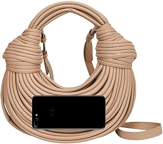 Hand-Woven Bread Women's Clutch Top Handle Satchel Shoulder Crossbody Creative Noodles Purses Underarm Bag Handbag