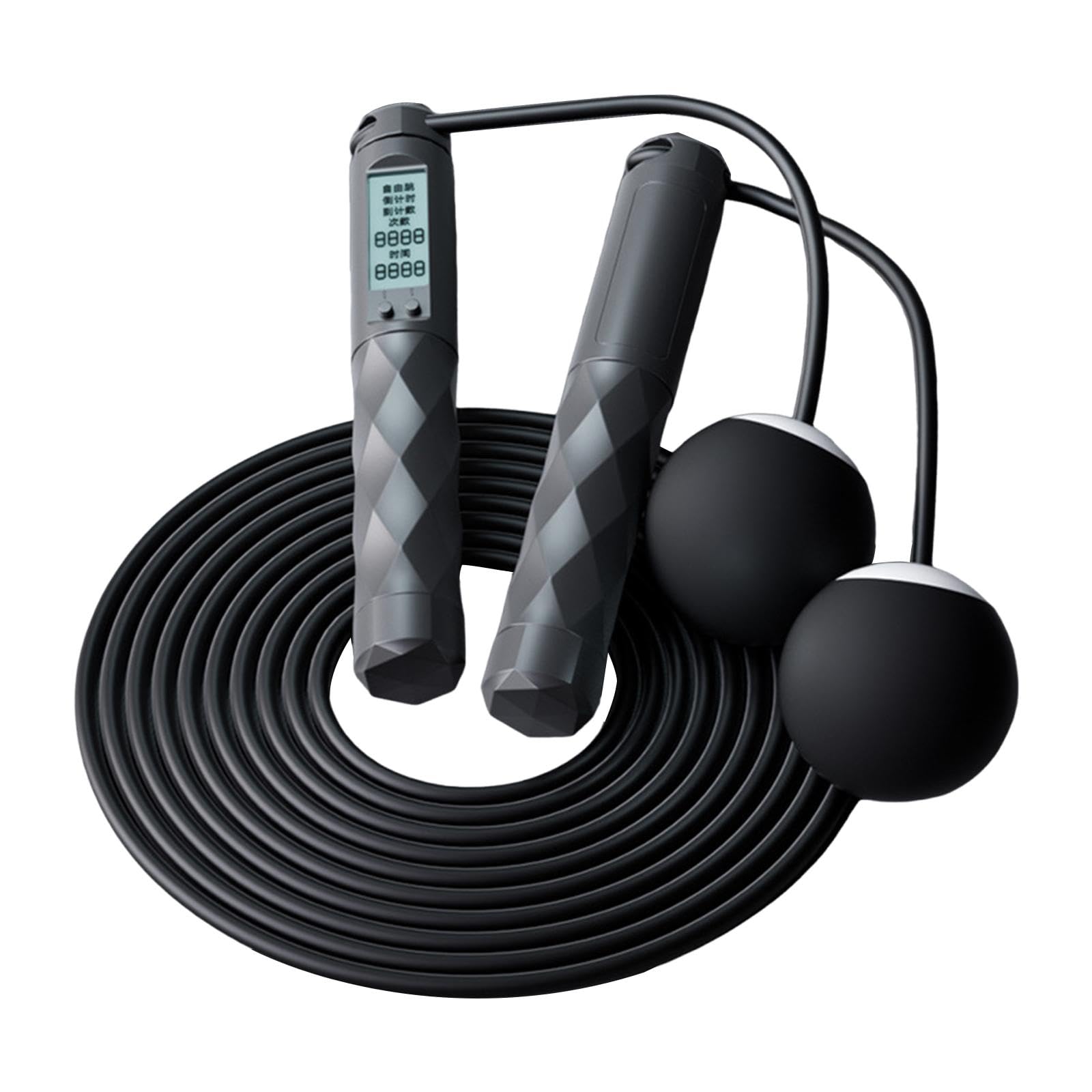 Enakshi Jump Rope Skipping Rope Adjustable with Calorie Counter for Fitness Gym Home Black-image-32