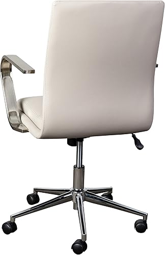 Miniatura 7 de Flash Furniture James - Juego de 1 silla de oficina tapizada ejecutiva con base de metal cepillado y brazos, color gris pardocromado