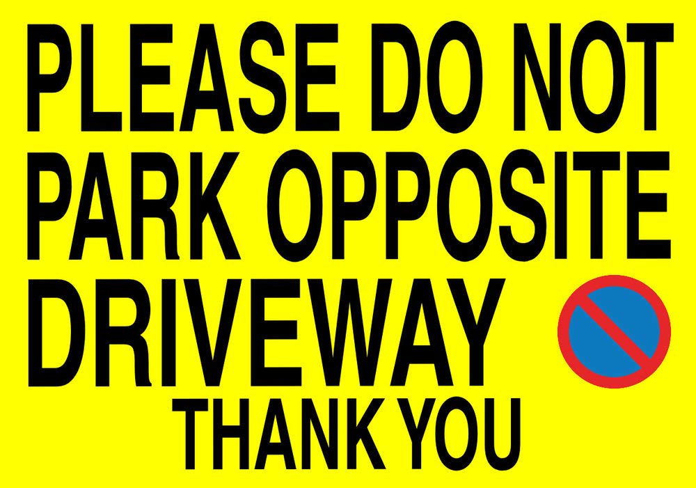 Please Do Not Park Opposite Driveway Metal Sign Vintage Metal Tin Sign 8X12 Inches