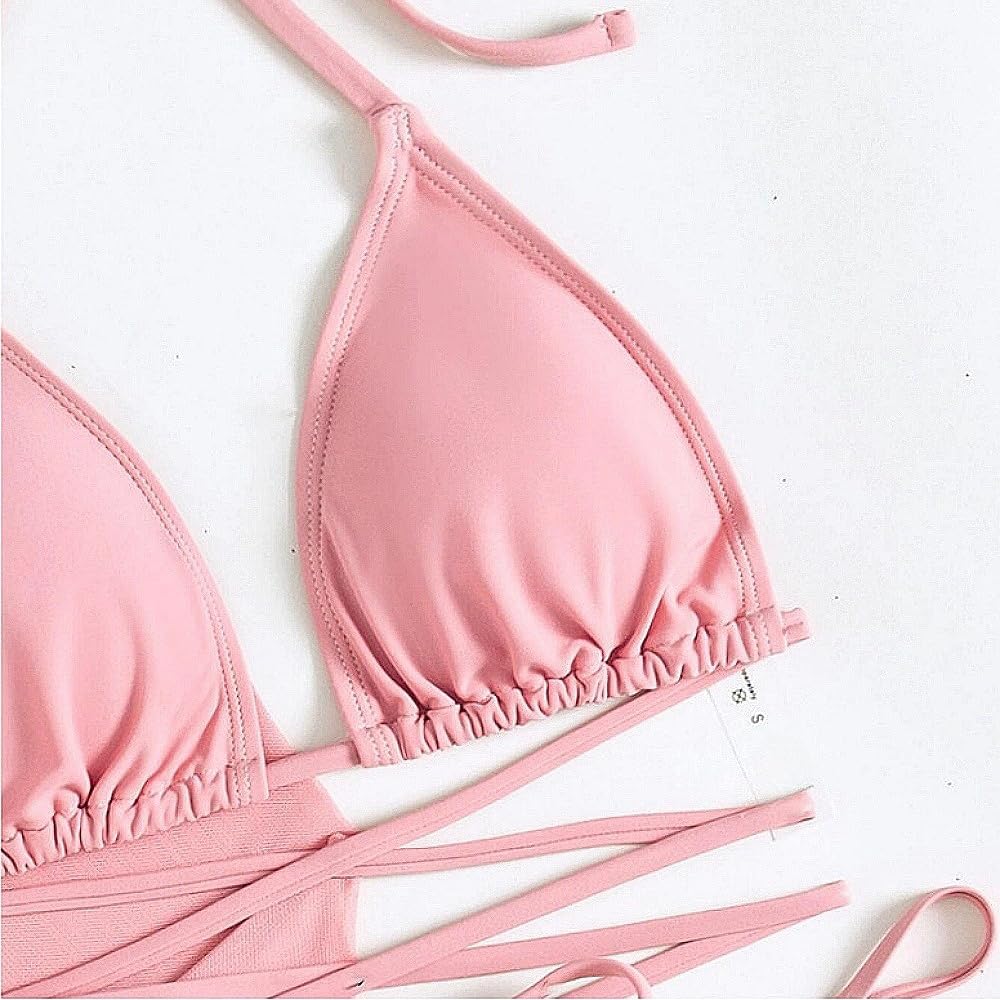 Women's 4 Piece Swimsuit Triangle Bikini Sets Bathing Suit Sexy Swimwear with Beach Cover Up Skirt - Image 5