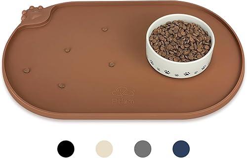 Miniatura 23 de KPWACD Tapete de alimentación de mascotas para perros y gatos, mantel individual de silicona para perros, antideslizante, impermeable, evita