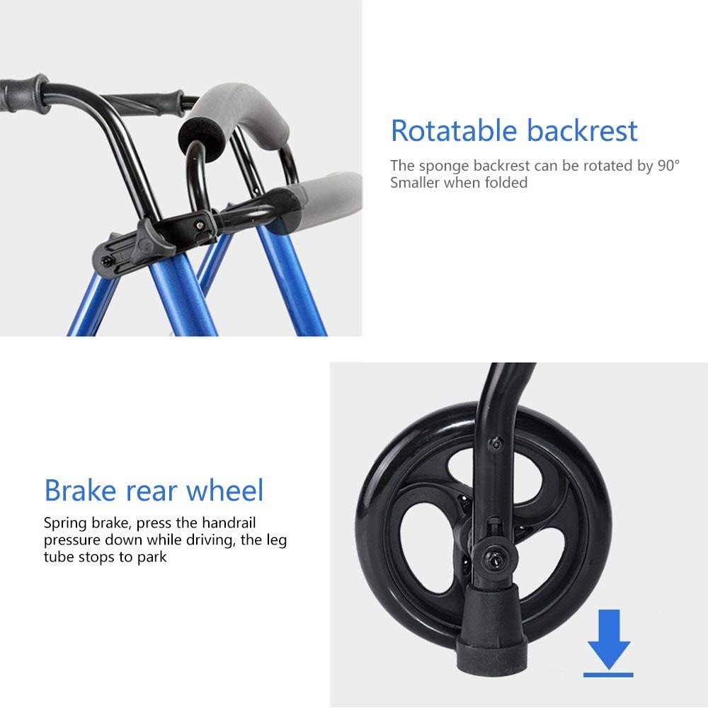 Sedie a rotelle manuali Sedia a rotelle leggera per anziani esigenze di mobilità Scooter Spinta a mano Sedia a rotelle Walker per anziani con poggiapiedi Sedia a rotelle pieghevole con braccioli