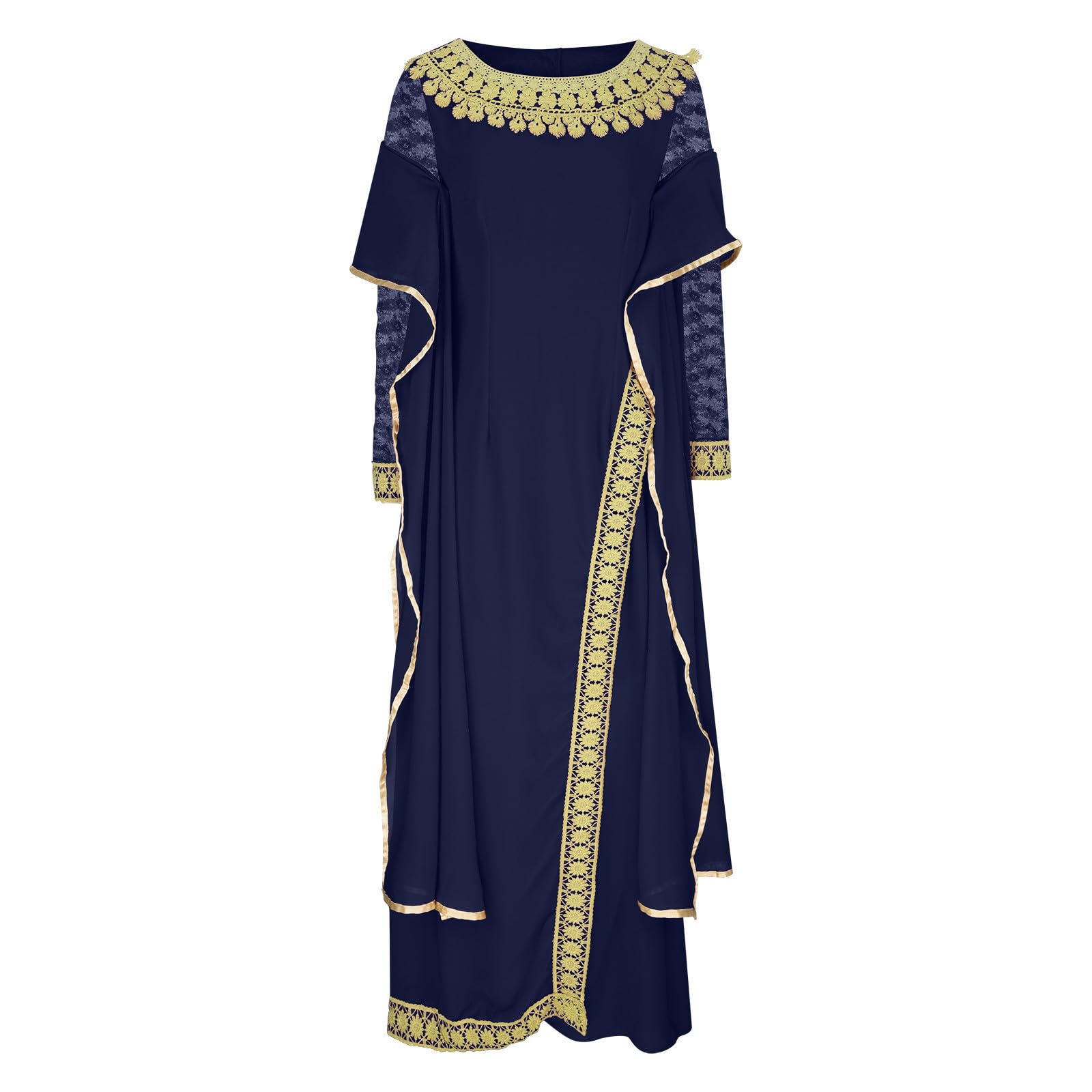 Mittelalter Kleidung Renaissance Kleid Retro Gothic Cosplay Outfit Maxi | Corsagenkleid, Stehkragen Kleid, Piratenkostüm, Königinnenkleid, Viktorianisches, Reißverschluss,Karneval Halloween Kostüm