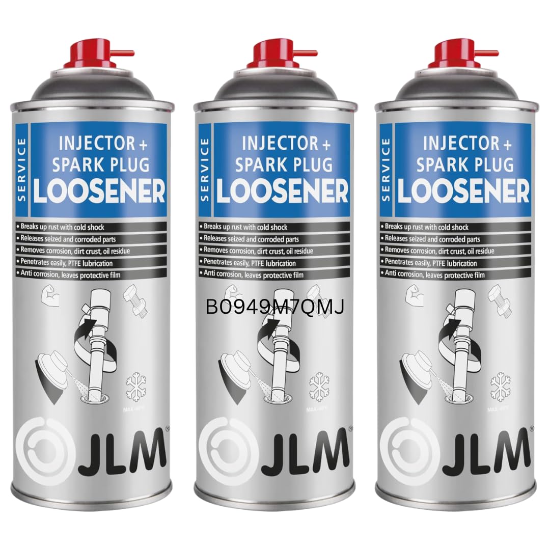 JLM Injektoren und Glühkerzen löser/Zundkerzen - Rostlöser Rost-Schock-Spray 3x400ml - 1,2L