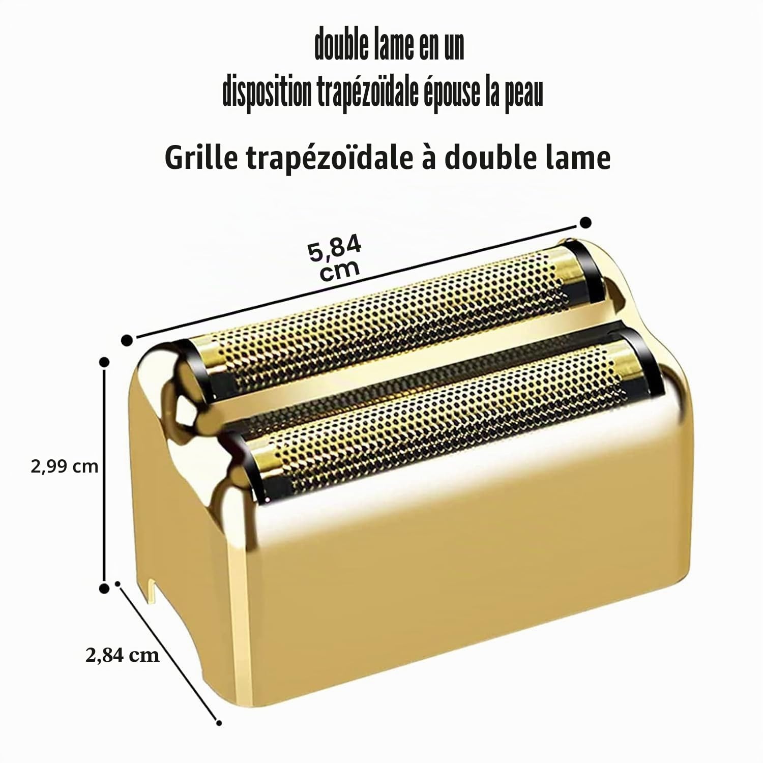 têtes de rasoir de rechange compatibles avec BaByliss Foil Shaver (Gold/2)