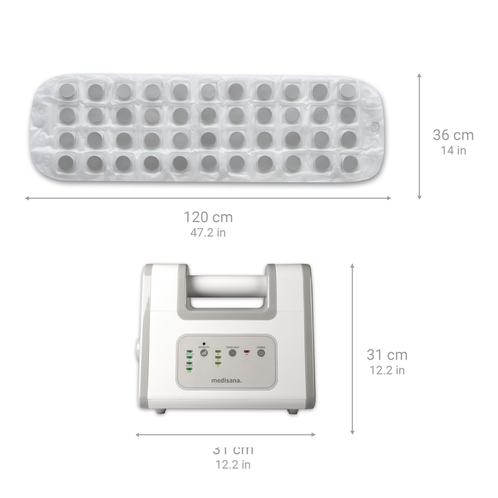 Medisana BBS Luftsprudelbad, Sprudelmatte Badewanne, Whirlpool Matte für die Badewanne, inkl. Aromaspender, 3 Intensitätsstufen, Spa für Zuhause, Wellness Badewannenzubehör
