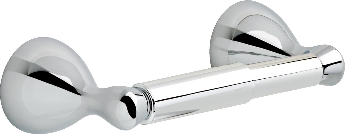 Delta Foundations (paquete de 1) Soporte para papel higiénico, rollo de papel higiénico de cromo pulido, varilla con resorte | Decoración de baño | Organizadores y Almacenamiento | Accesorios para montaje en pared FNDS50-PC
