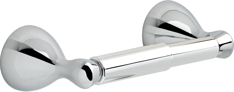Delta Foundations (paquete de 1) Soporte para papel higiénico, rollo de papel higiénico de cromo pulido, varilla con resorte | Decoración de baño | Organizadores y Almacenamiento | Accesorios para montaje en pared FNDS50-PC