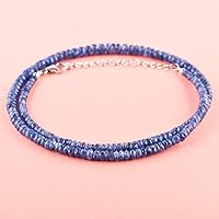 Vista 3 de OdrillionGems Collar Gargantilla de piedras preciosas 100% naturales, piedras de nacimiento de cuentas de ópalo, plata de ley 925, cristales