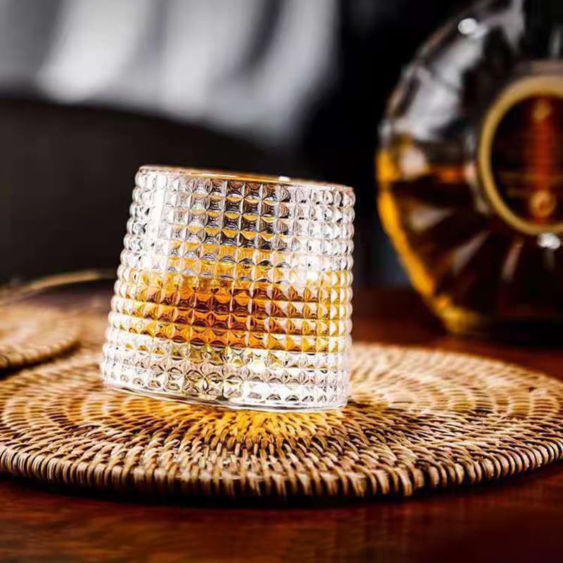 Set de 6 Vasos Creativos para Whisky Martillados Giratorios miniatura 2
