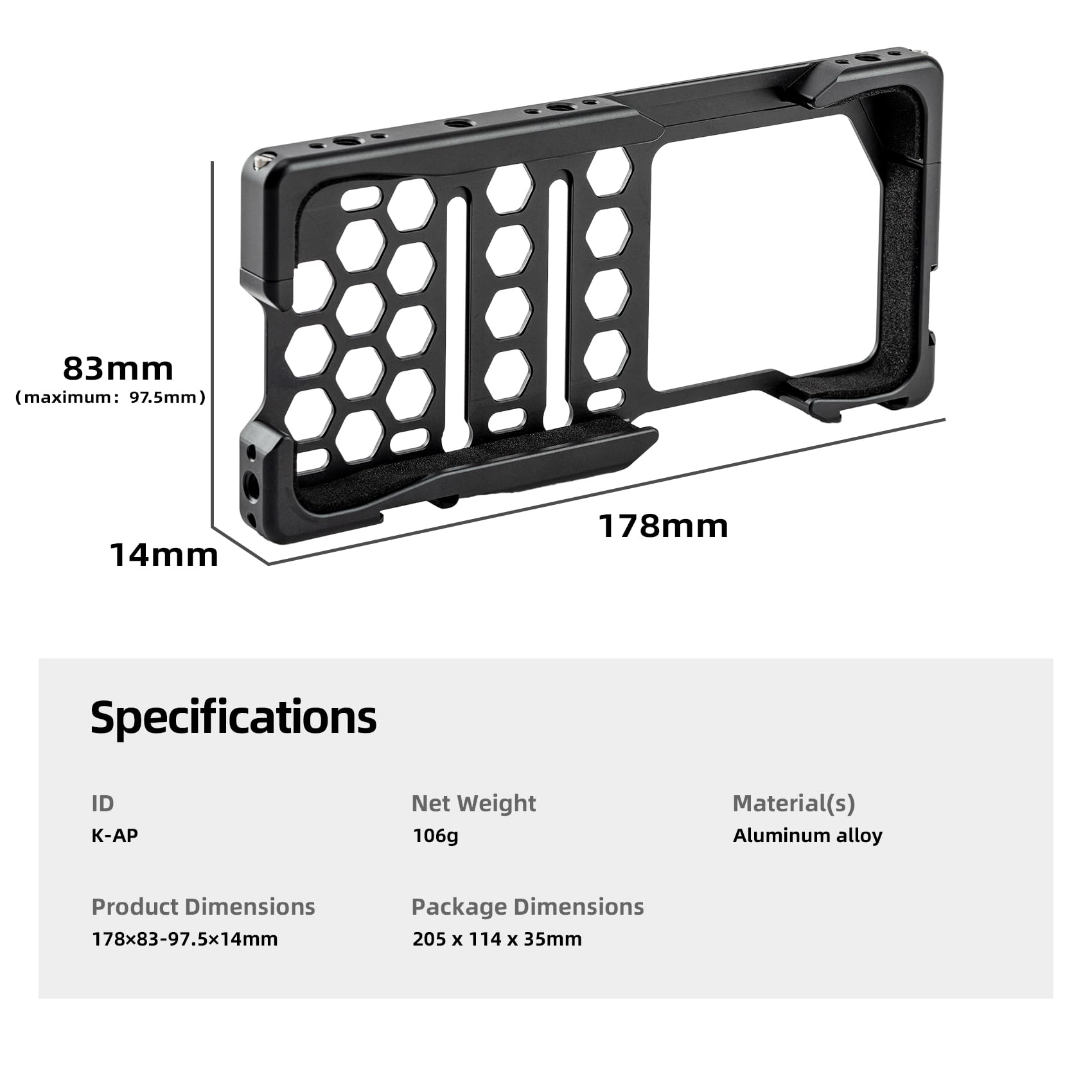 Fotopro Stabilisateur Vidéo Universel pour Téléphone Alliage d'aluminium Trois Chaussures Froides Smartphone Video Rig pour Vidéographie Photographie Vlogging Streaming en Direct Réalisation de Films