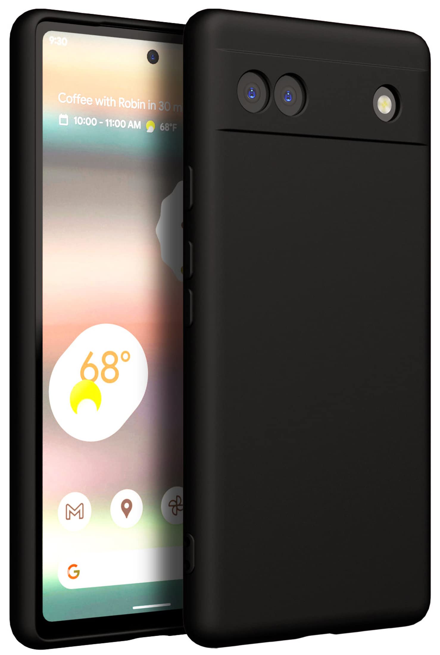 Kapa Matte Protective Lens Flexible Back Cover for Google Pixel 6A, Slim Silicone with Soft Lining Shockproof Full Body Bumper Case (Black) (B0BQ32ZN26) Amazon Price History, Amazon Price Tracker