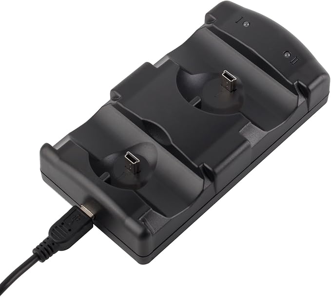 VSEER PS3 Controller Charging Dock Charging Station 2 in 1 with LED