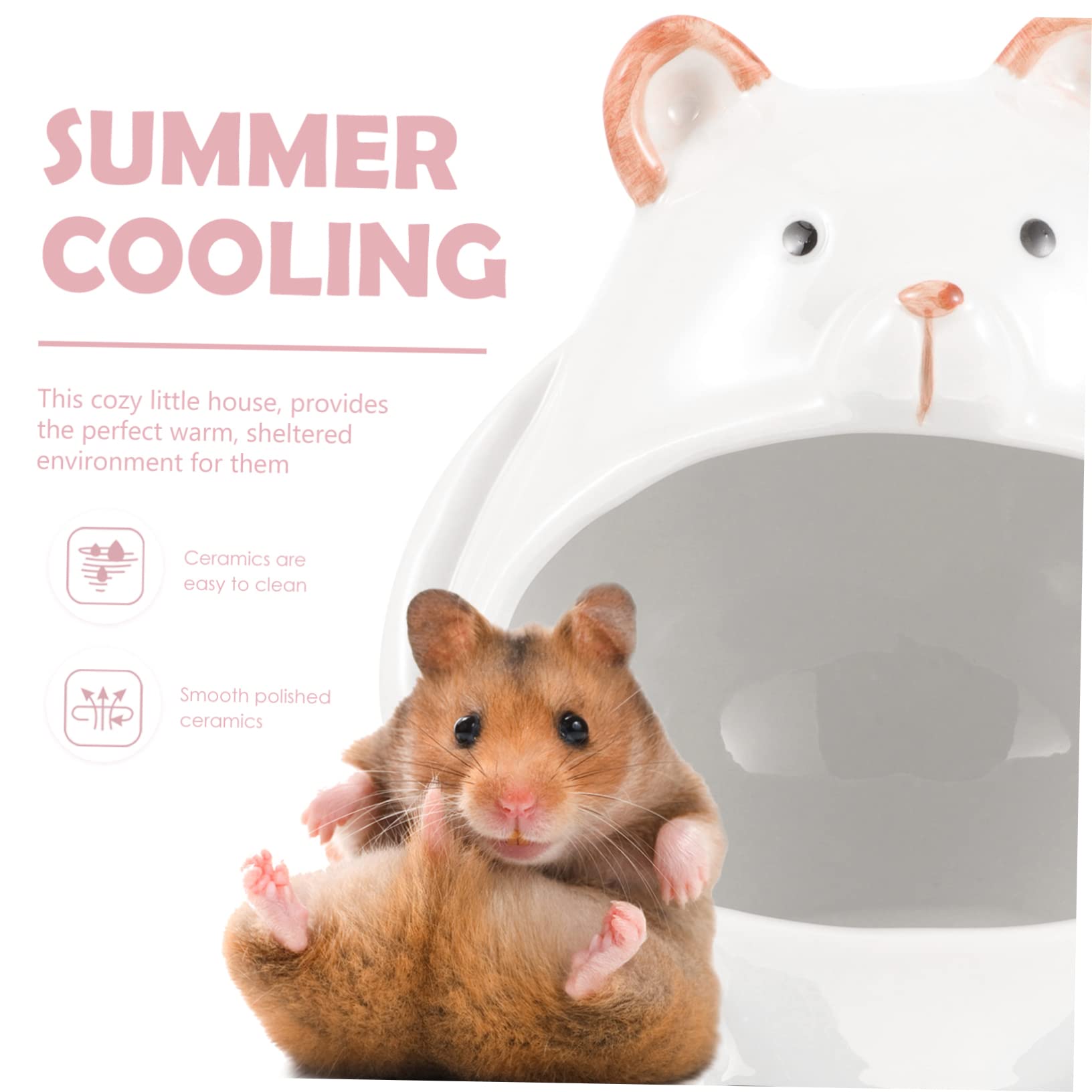 Toyvian Maison pour Hamster Et Nid Décoratif Abri Céramique pour Hamster Domestique Cachette pour Petits Animaux