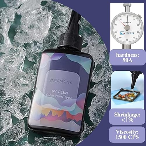 Miniatura 2 de Resina UV de tipo fino, 3.53 oz, un minuto, curado rápido, transparente, tipo duro para sello de arcilla polimérica, vaso, bolígrafo, aretes de