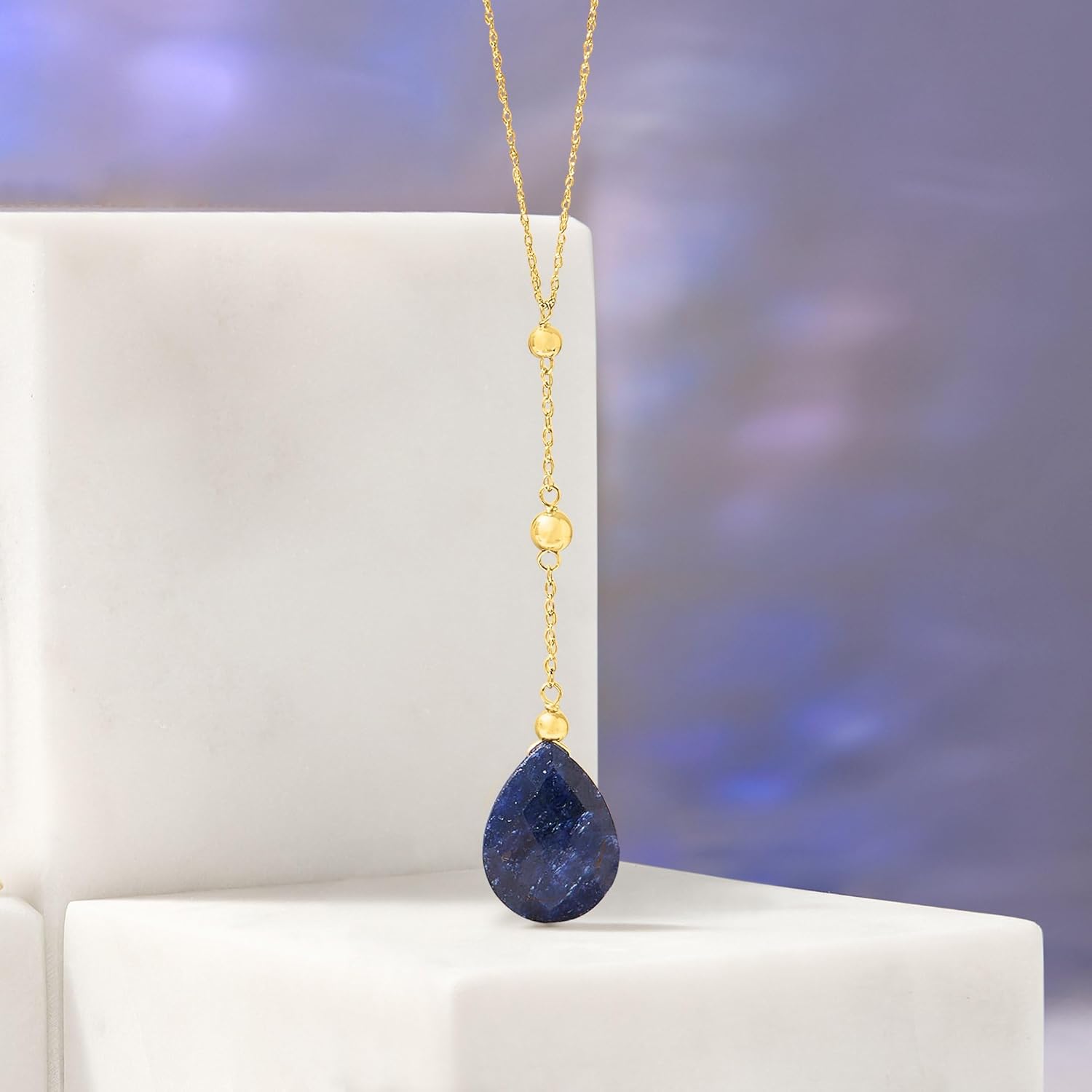 Ross-Simons Precious Gemstone Y-Necklace in 14kt Yellow Gold