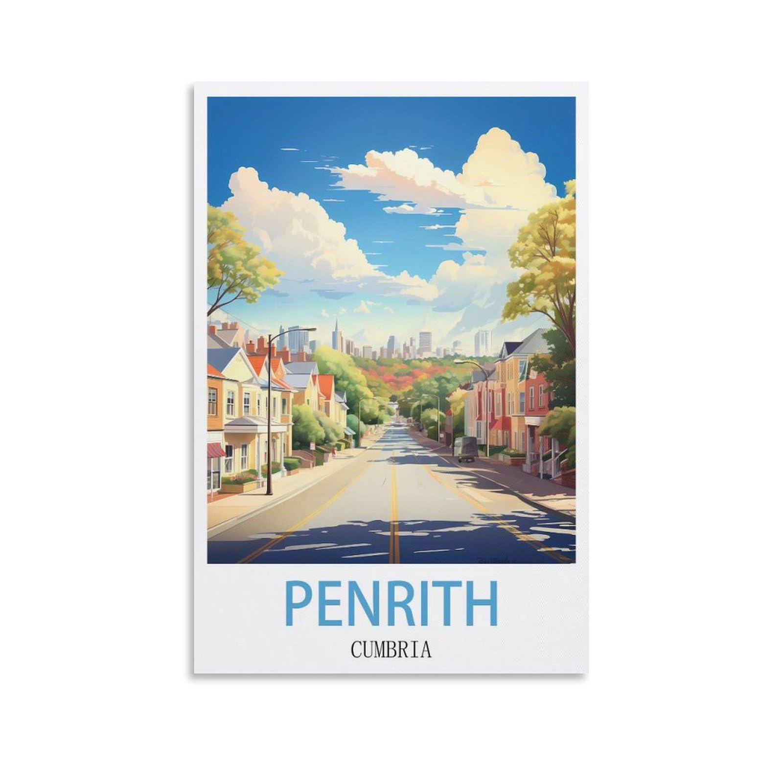 Metal Tin Sign,Penrith Cumbrias,Tin Sign Metal Retro Art Wall Poster for Home Club Garden Decor 30x40cm