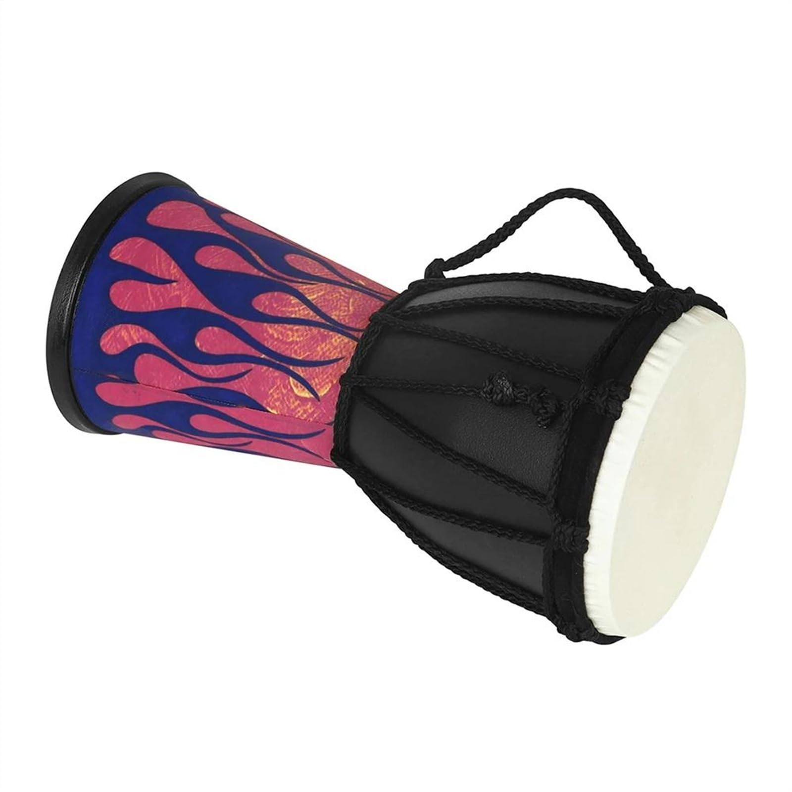 Profesjonalny Djembe 4-calowy Malowany Kolorowy Zachodnioafrykański Bęben Djembe Head Bęben Ręczny Instrument Muzyczny (Color : D)
