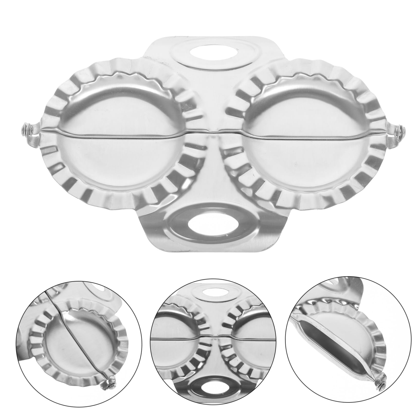 DECHOUS Practical Household Dumpling Makers 2 Pcs 304 Steel Dumpling Mold Tray