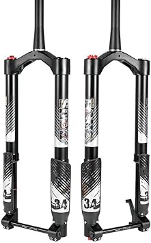 Air Suspension Fork,Aluminum Alloy Inverted Fork Fat Fork Rebound Adjust 15 * 150mm for Snow Bike,Beach Bike Tires Within 4.8 Inches