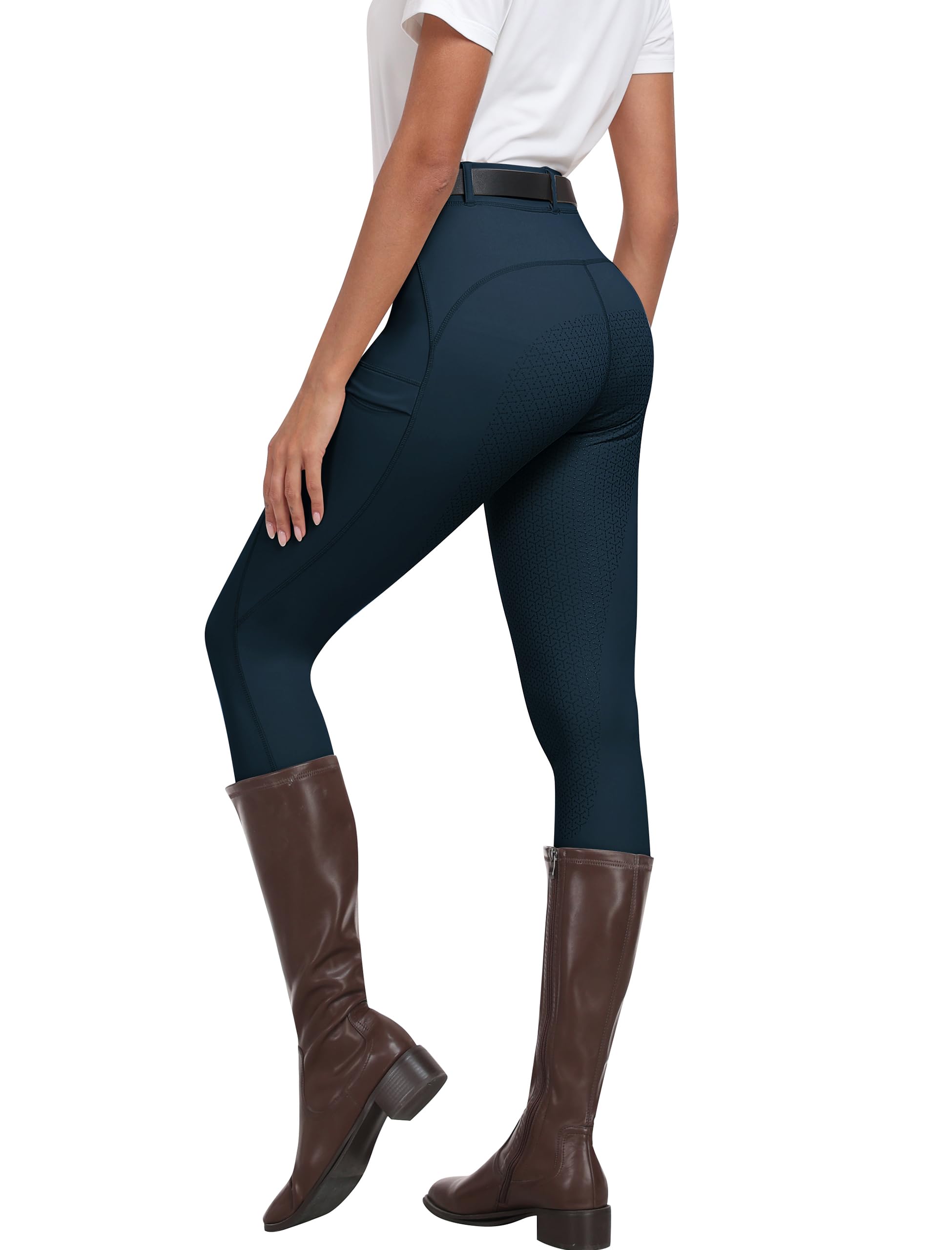 MoFiz Pantalones Hipica Mujer Pantalones Ecuestres Silicon Full Seat Mallas Equitacion Pantalones para Verano - 1