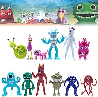 Garten of Banban Figure Model,Garten of Banban Figures Toy Gaming Character Figurine,PVC Handmade Model Ban Ban Stuffed Animal Doll Toys Set (12Pcs) for Cake Decor Vs Fans