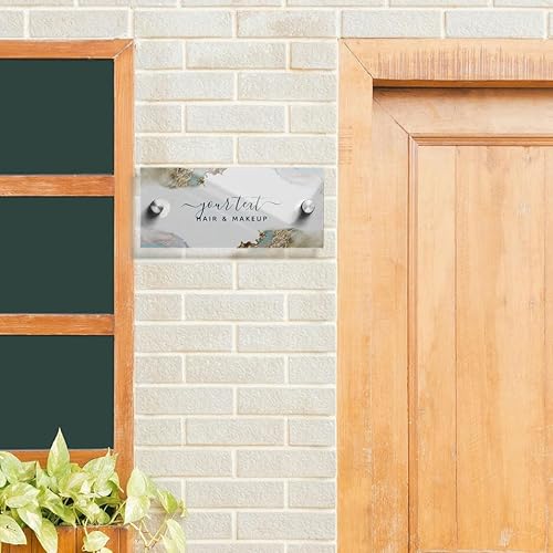 Miniatura 8 de Letrero Acrílico Personalizable Para Puerta De Negocios Con Logotipo Y Texto, Ideal Para Oficinas Profesionales Y Espacios Comerciales Estilo 4