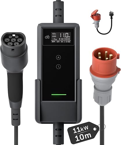 dé Chargeur Voiture Electrique 11kW 10m [6A-16A, Triphasé…