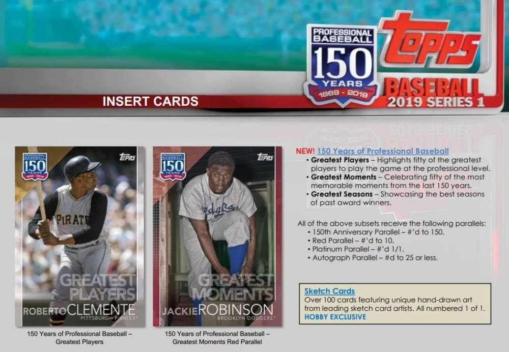 2019 Topps Series 1 Baseball Hobby Box (24 Packs/14 Cards, 1 Silver Pack)