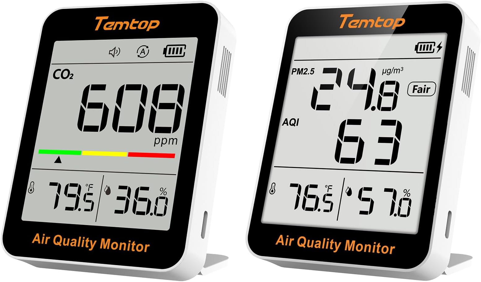 Temtop Air Quality & CO2 Monitoring Combo - Achieving Optimal Home Wellness with Precision Insights