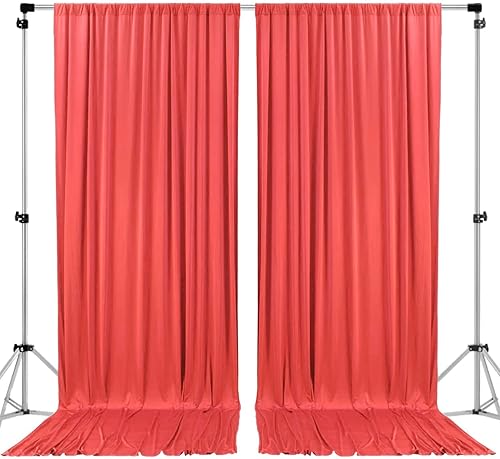 AK TRADING CO. Cortinas para fondo de poliéster negro, de 10 x 10 pies, paneles de cortina con bolsillos para la barra, decoración para ventana,