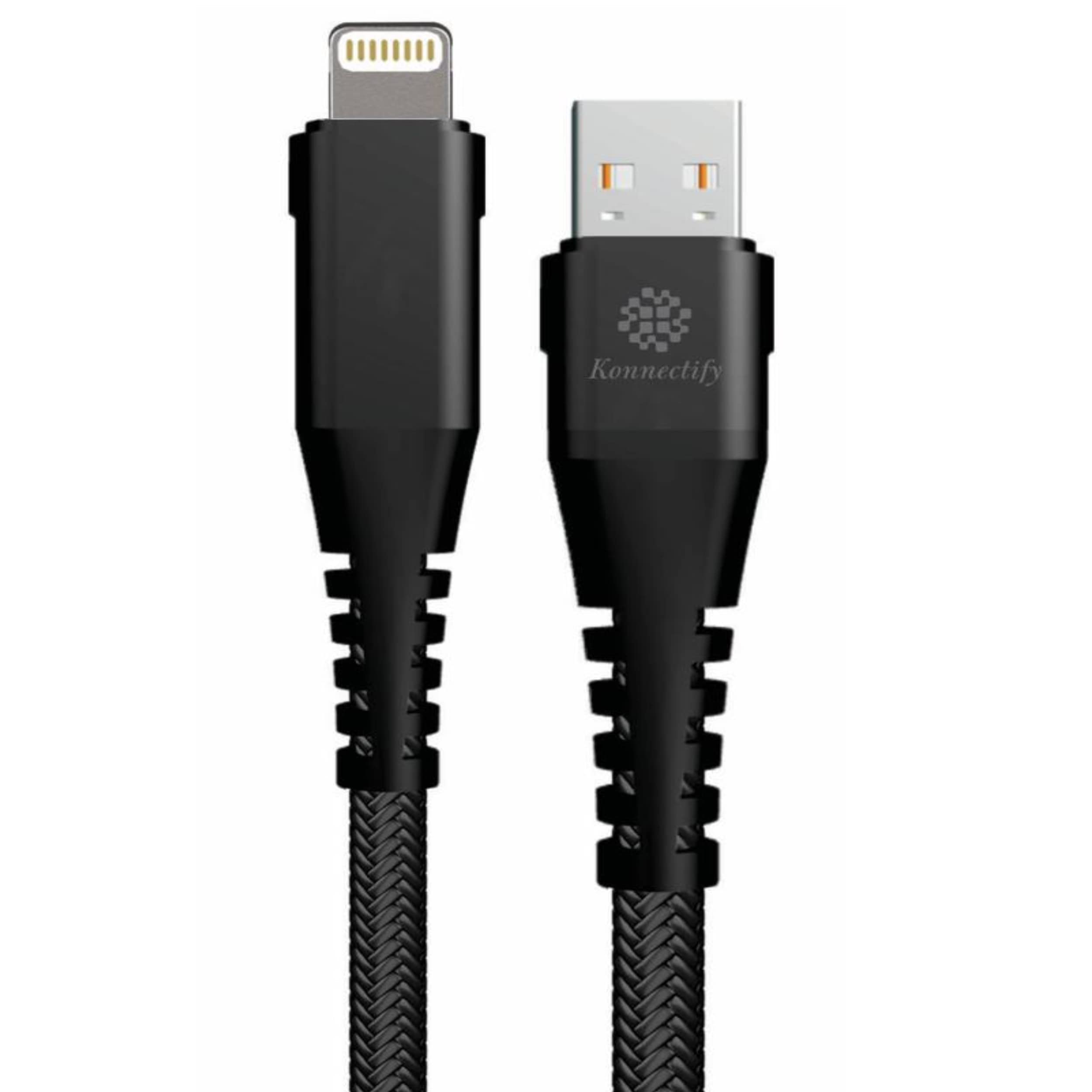 Konnectify USB to Lightning Cable Black Fast Charging & Data Sync i Phone Charging Cable with 1 Year Warranty (B0BW78PXFK) Amazon Price History, Amazon Price Tracker