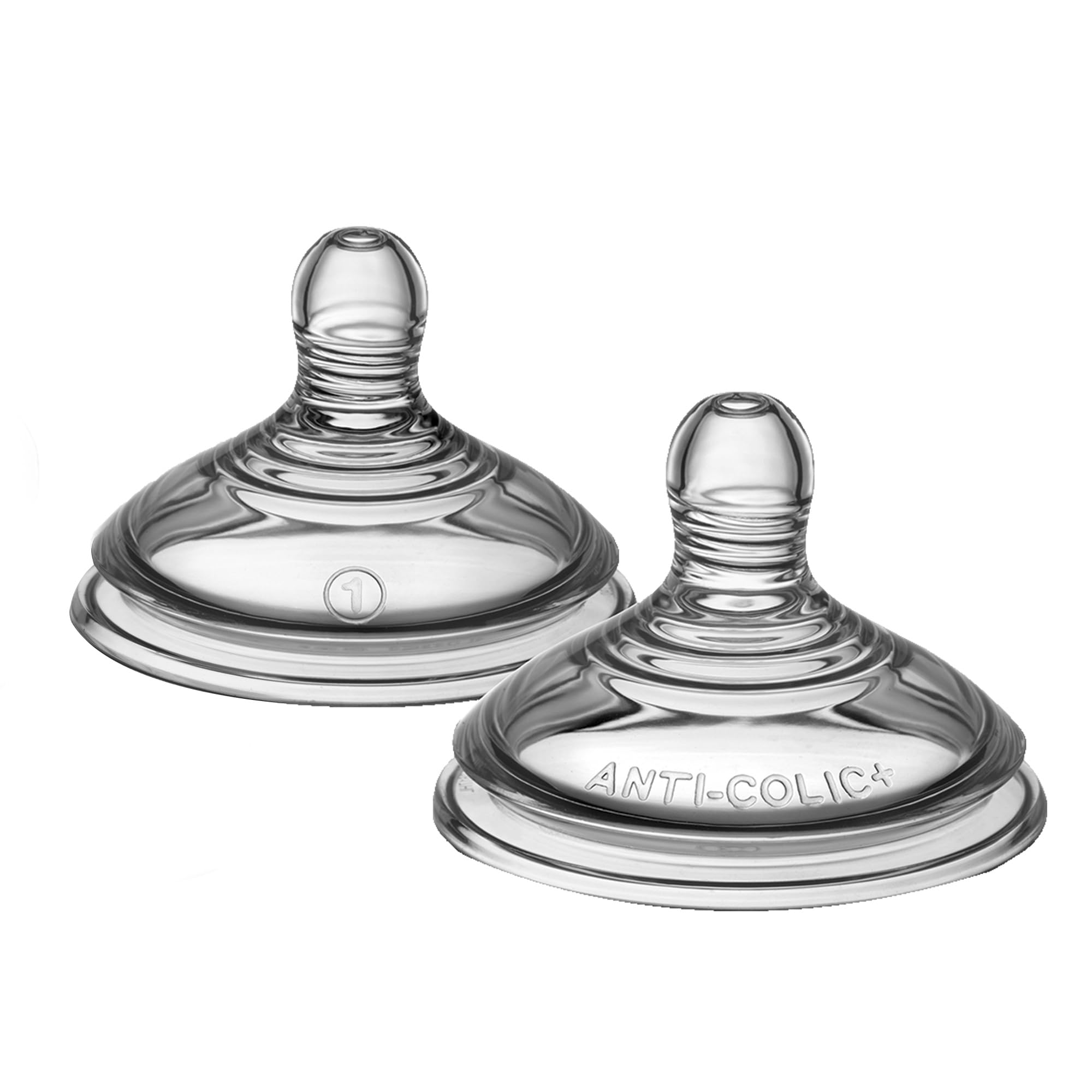 Tommee Tippee Advanced Anti-Kolik Trinksauger, Natürlich Geformt, Weiches Silikon, Langsam Milchfluss für 0+ Monate, 2-er Set