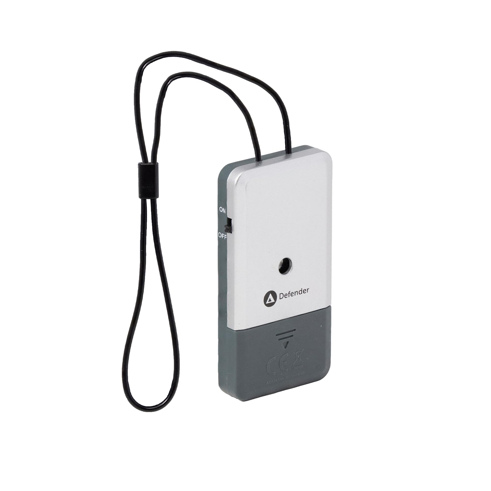 Defender Silver Ultra Slim Door Handle Alarm - Battery Powered Wireless Hanging Wall Mounted Intruder Alarm - Loud 125Db Siren - Police Accredited