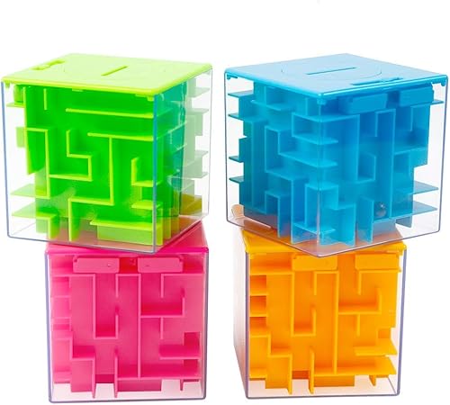 Miniatura 2 de Caja de rompecabezas de laberinto de dinero, Twister.CK - Rompecabezas de soporte de dinero para niños y adultos (naranja)