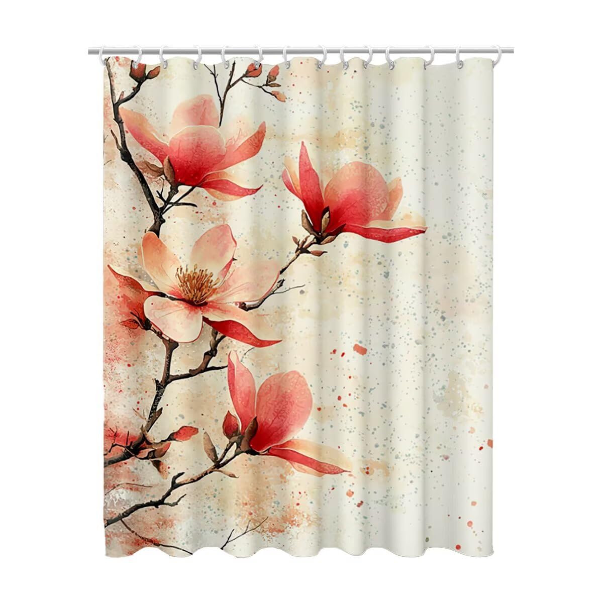Rideau de douche fleur lavable polyester, une idée cadeau utile pour la maison