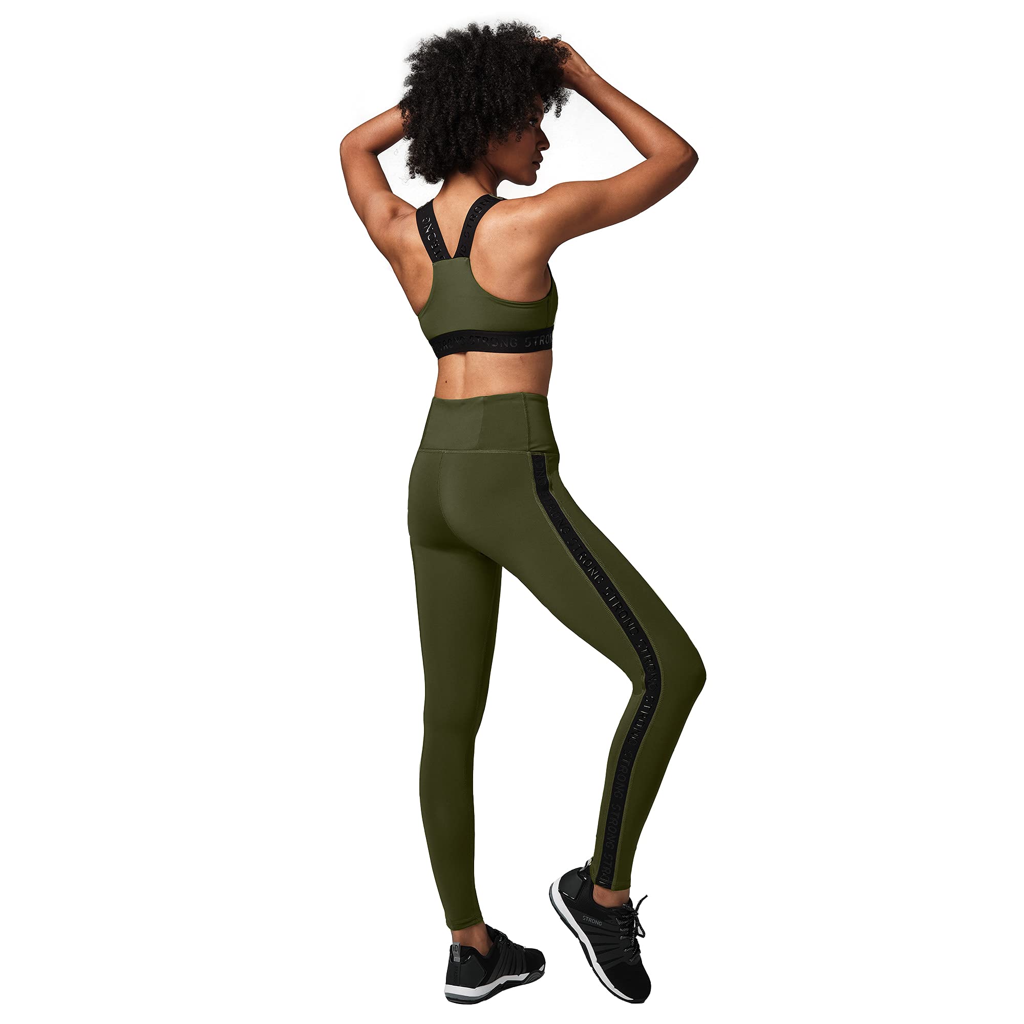 STRONG by Zumba Damski biustonosz sportowy Strong Id Active Fitness Odzież sportowa High Impact Trening Topy, Żakard mech, S