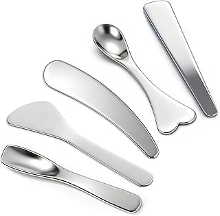 5 espátulas de maquillaje de acero inoxidable...