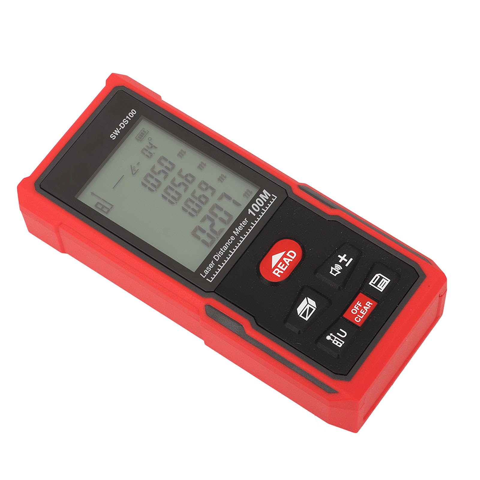 Medidor de Distancia Láser, Medidor de Distancia Láser Precisión de 2 Mm 630 a 670 Nm Calibración Automática Infrarroja para Fábricas (100 m/328,1 pies)
