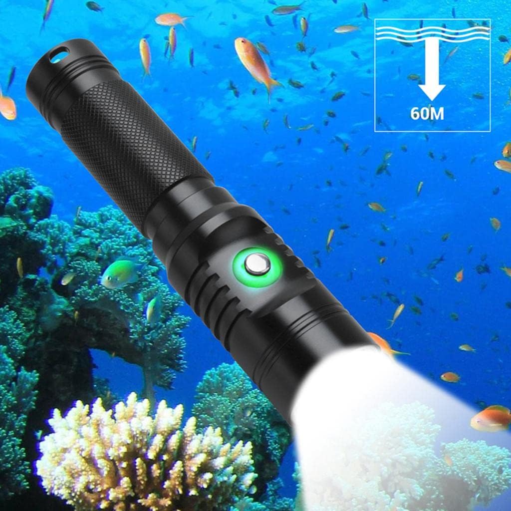 Underwater Scuba Dive 1000 Lumens Rechargeable Flash with 60m Submersible Distance - for Diving, Fishing, and Camping Enthusiasts - Flashlight